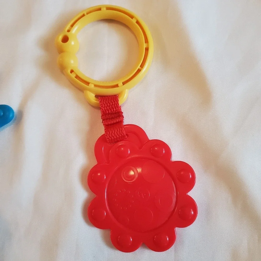 Fisher Price Red Flower Teether Toy‎ Replacement Part For Dome / Piano